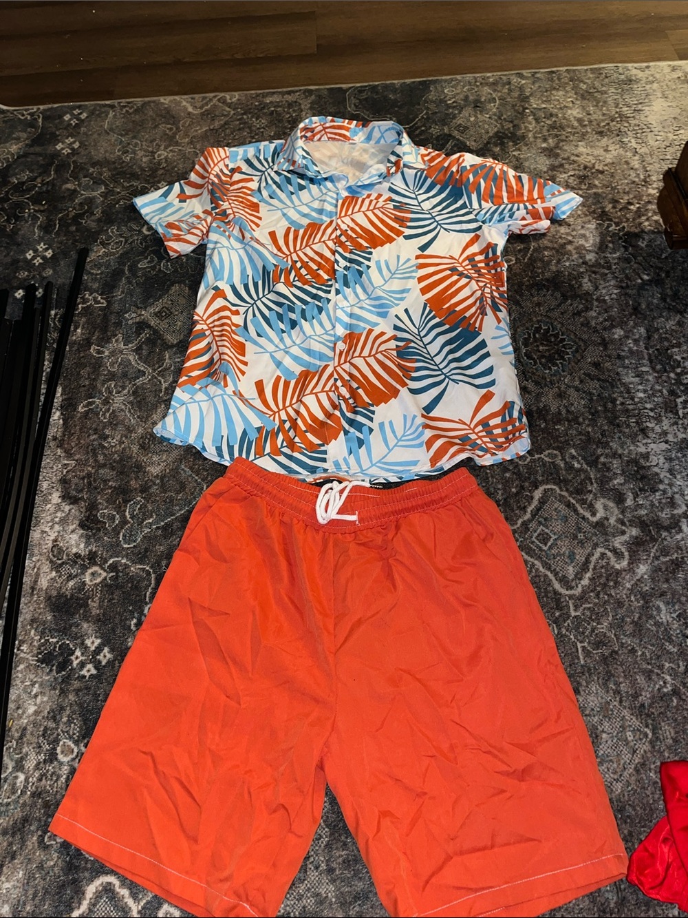 Mens orange 2 piece set